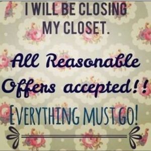 CLOSET CLOSING! Bundle and SAVE! Make an offer!